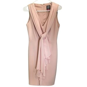 Vince Camuto Blush Pink Draped Midi Dress